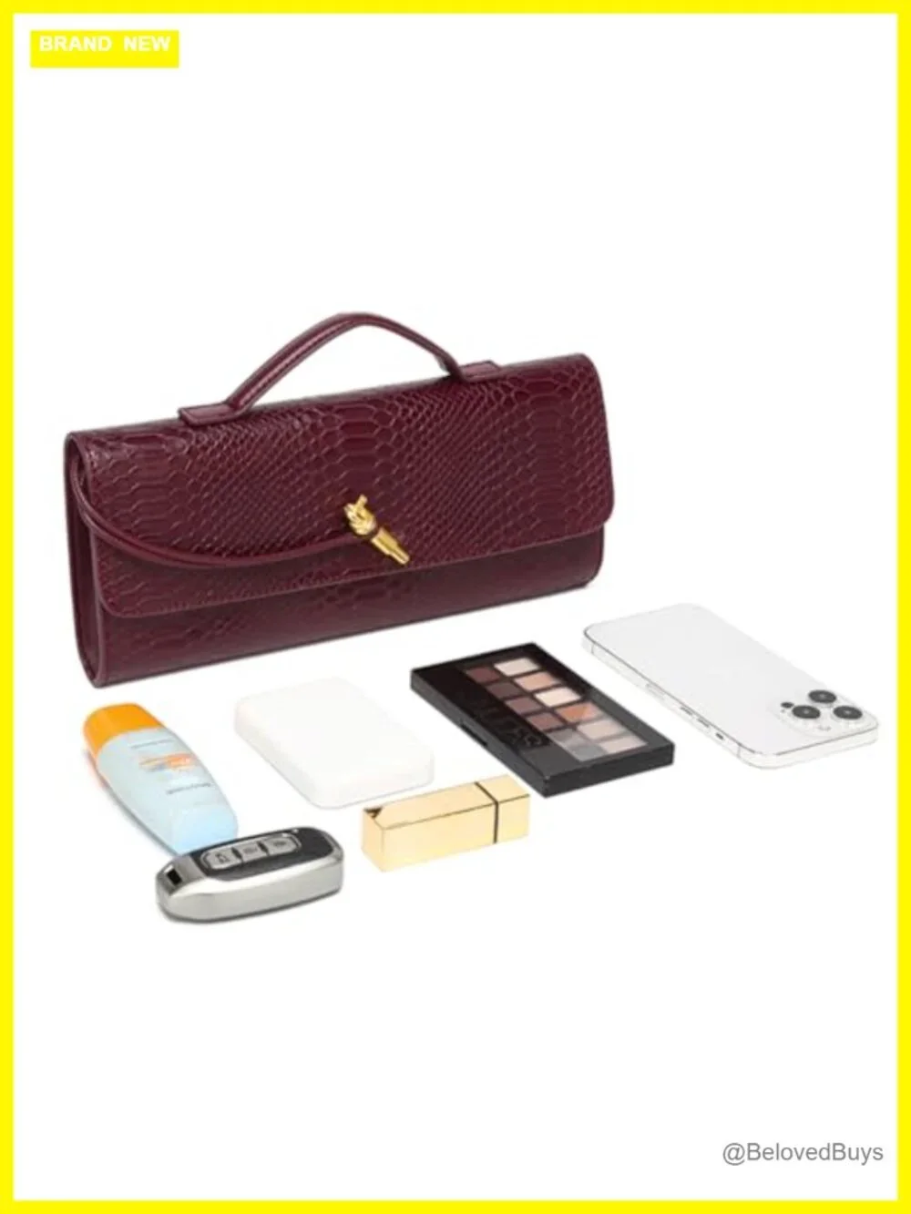 Evening Clutch Crossbody Tote Bag Crocodile Print Leather